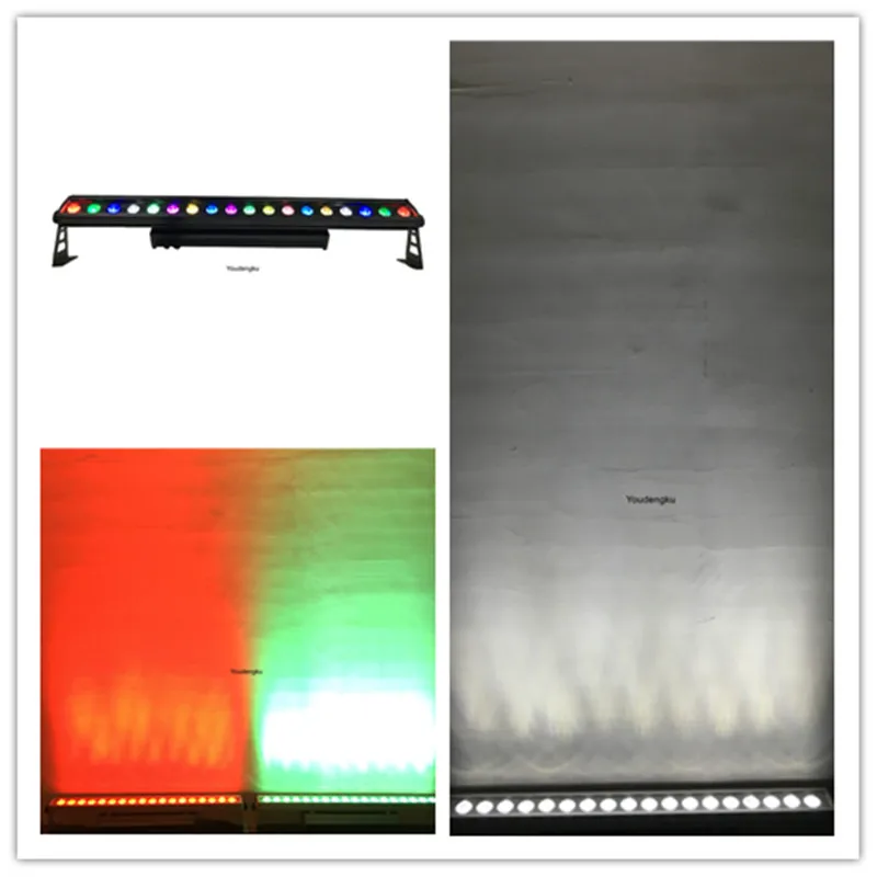 

2 pieces Outdoor waterproof 18x18w rgbwa uv led wall washer pixel 6in1 dmx rgbaw uv outdoor uplighting