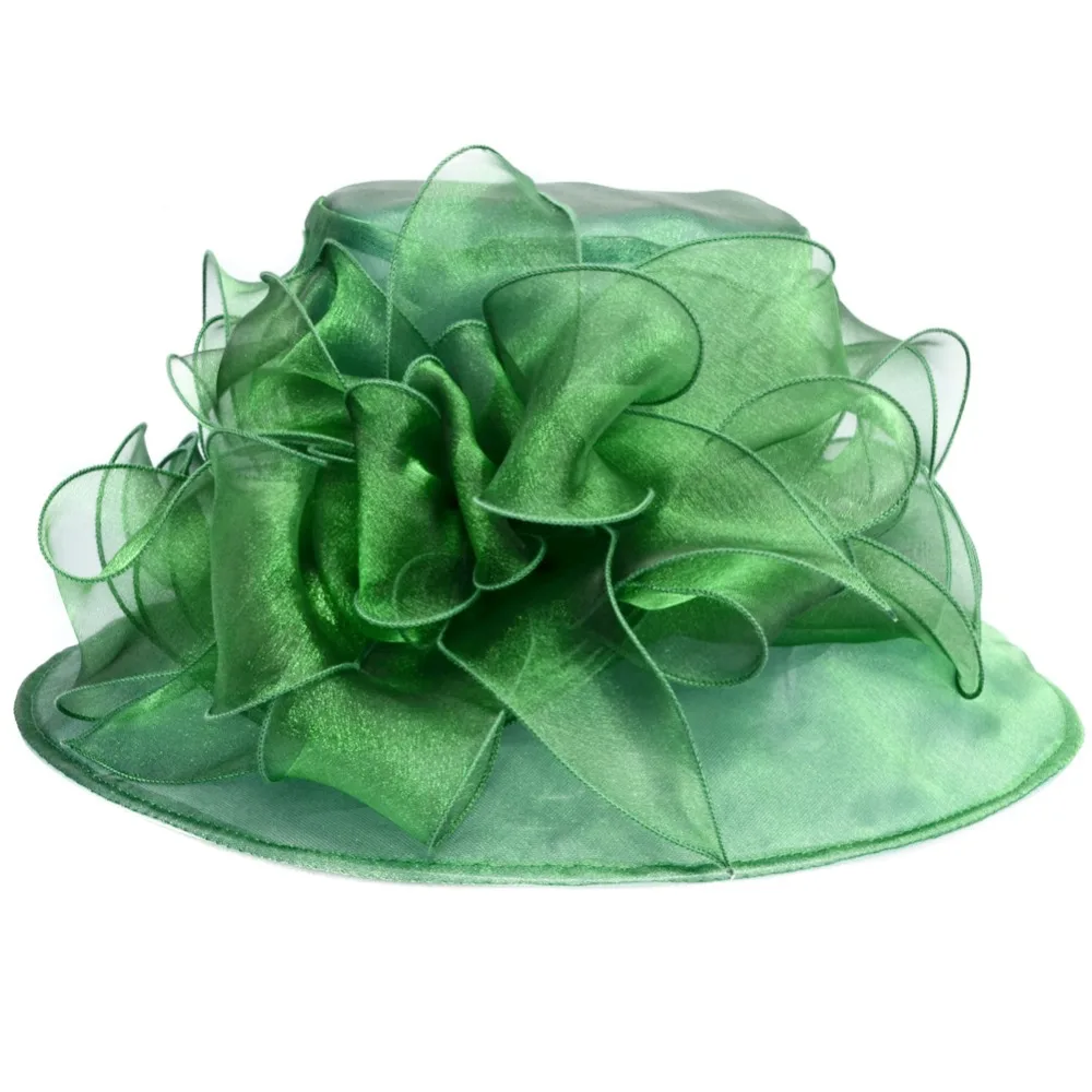 The Perfect Ladies Special Occasion Orangza Hat with Deluxe Handmade Organza Trim for Church, Wedding or Derby S10-652