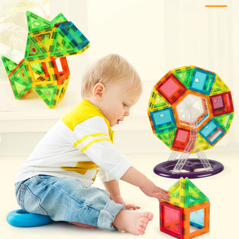 Big Size Magnetic Designer Magnet Building Blocks Accessories Educational constructor Toys For Children