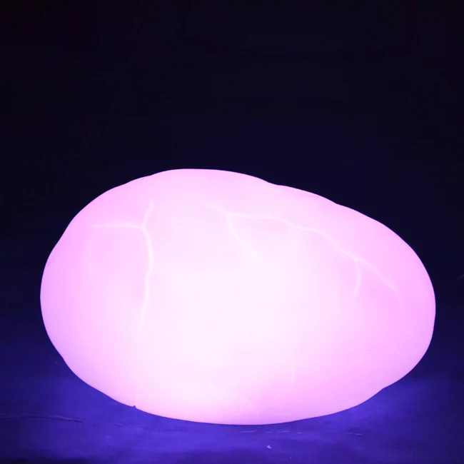 Creative Modern Waterproof Egg Stone PE Led RGBW Table Lamp for Bar Bedroom Living Room & Christmas Decoration Free Shippin 1pc