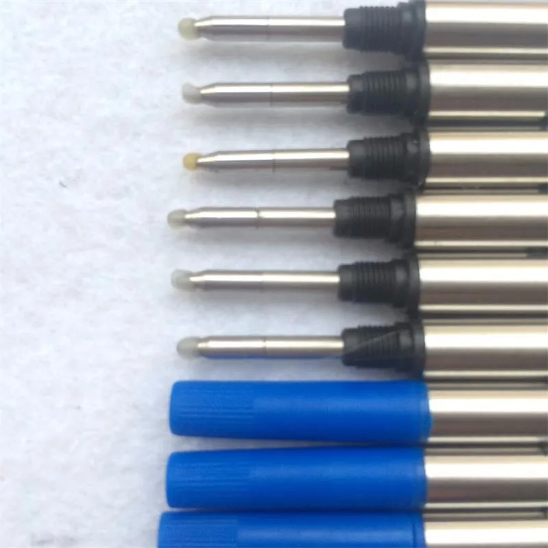 

Wholesale 20pcs /Pack 11.3 cm Long 0.5mm Black Blue Ink Roller Pen Refill Replacement Screw Gel Ink Pen Metal Refill