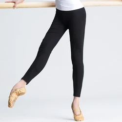 Professional Cotton Black High Elastic Ballet Dance Pants Women Girls Ladies Fitness Pants Slim Ballet Leggings