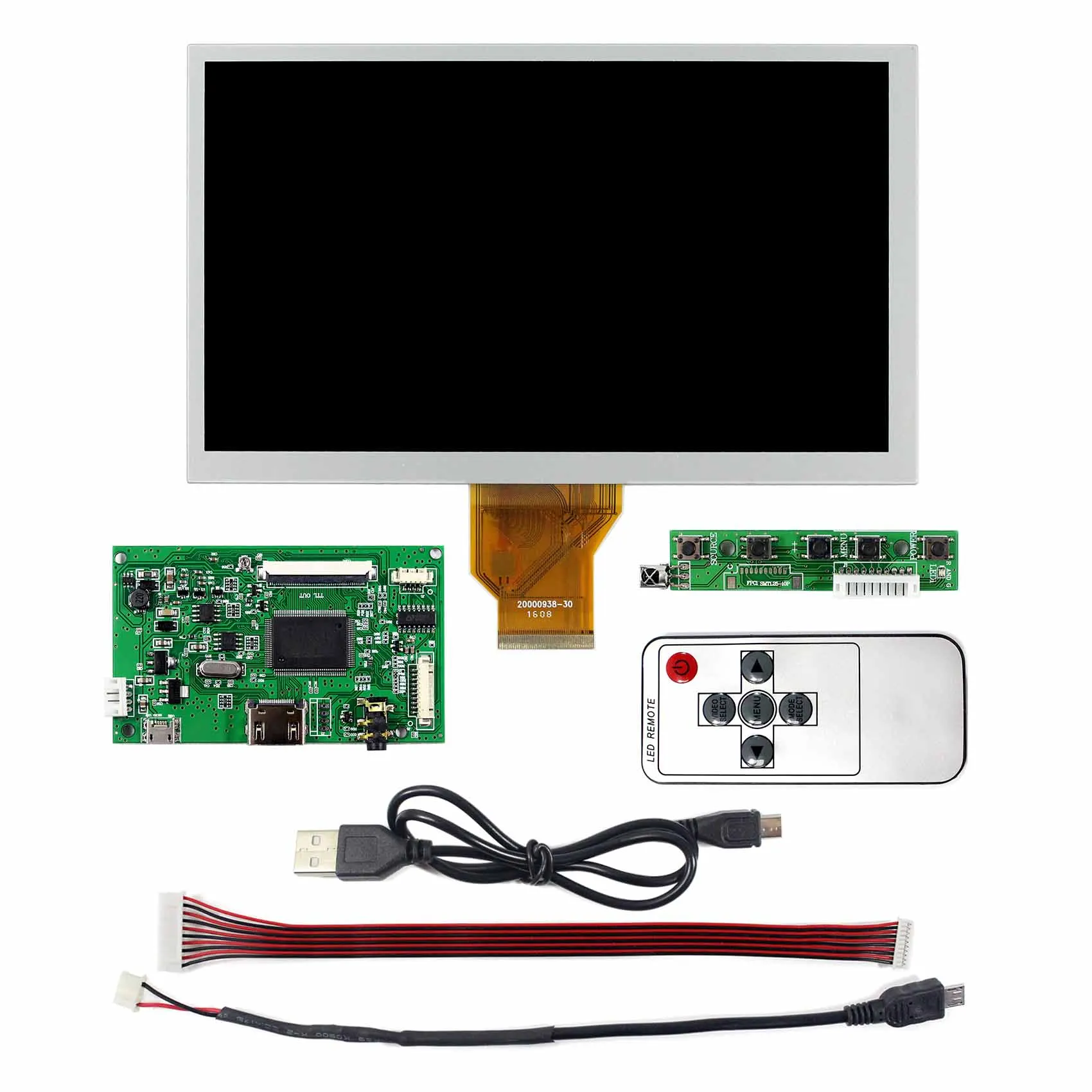 フィットラズベリーパイ8 "AT080TN64 800X480液晶hd mi lcdコントローラボード