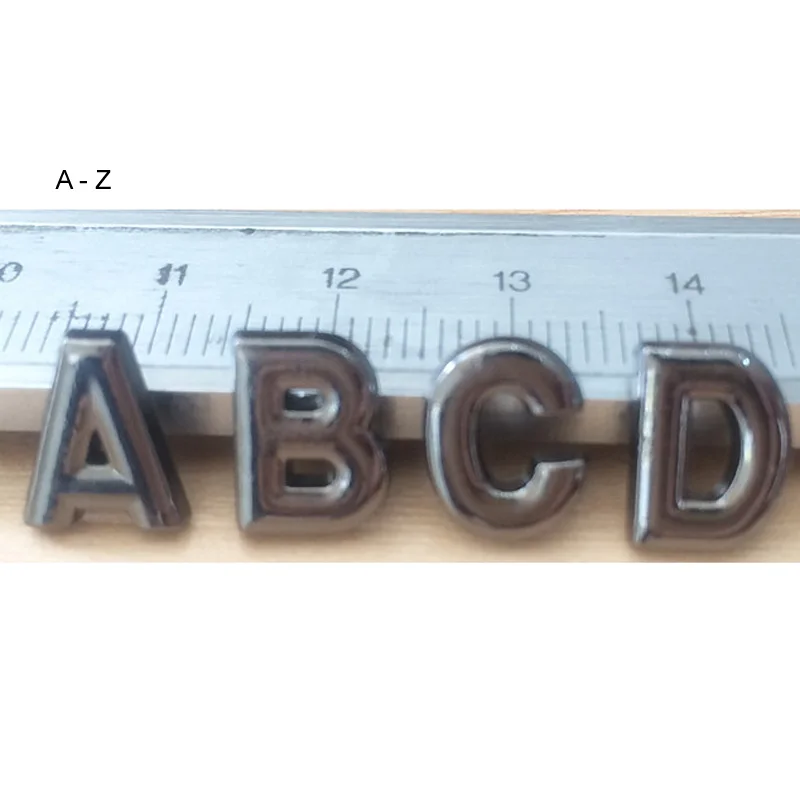 Alloy metal  A to Z Full Set Letters Initials Words Personalized Shoes Fabrics Decorative Rivets Buttons Ornament Accessories