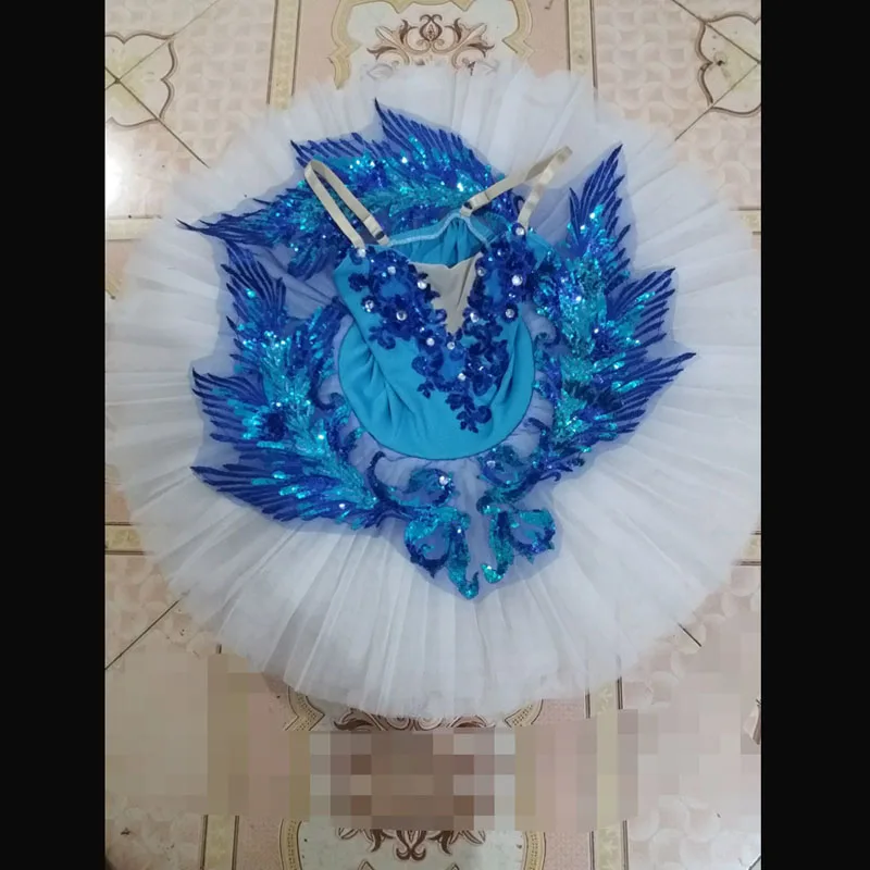 Customized Best Selling Anna Shi Classical Spandex Stage Tutu/Girl Blue Bird Ballet Tutus Dresses