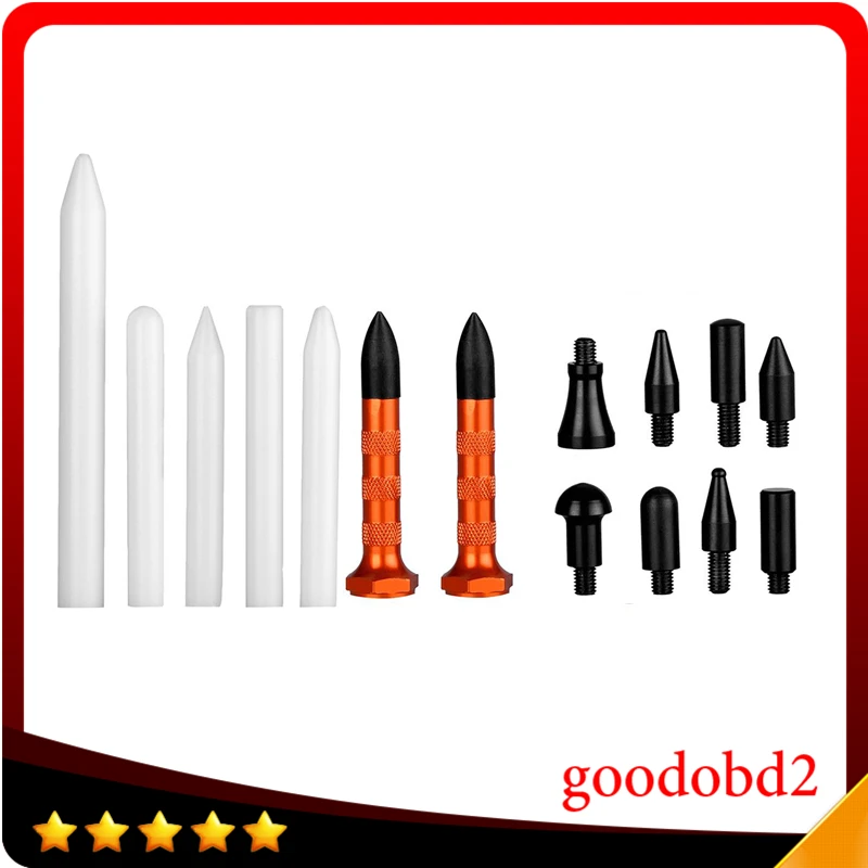 Aluminum Knock Down Screw-on Heads - POM Tap Down Hand Tool Set Dent Paintless Repair Tools Kit