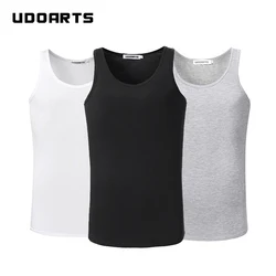 Udoarts Men's 3 Pack Modal Undershirts Crew Neck Tank Tops