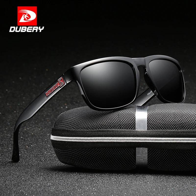 

DUBERY Polarized Sunglasses Men's Driving Sun Glasses For Men High Quality Retro Luxury Brand Designer Zipper Box 730