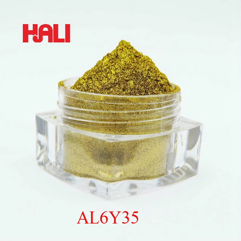 Aluminum pigment Aluminum pearl pigment powder metalic pigment powder color:Shimmer Gold item:AL6Y35 NW:20gram.