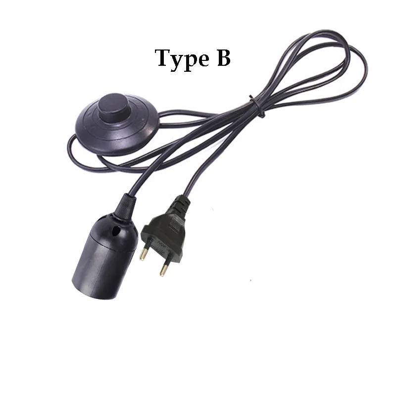 3.5M power button foot switch power cable Energy saving light bulb power cord E27 E14 power supply line floor lamp