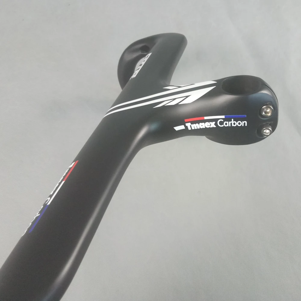 2024 newly carbon fibre road integrated handlebar with stem  matte ud racing cycling bicycle handlebar 400/420/440mm