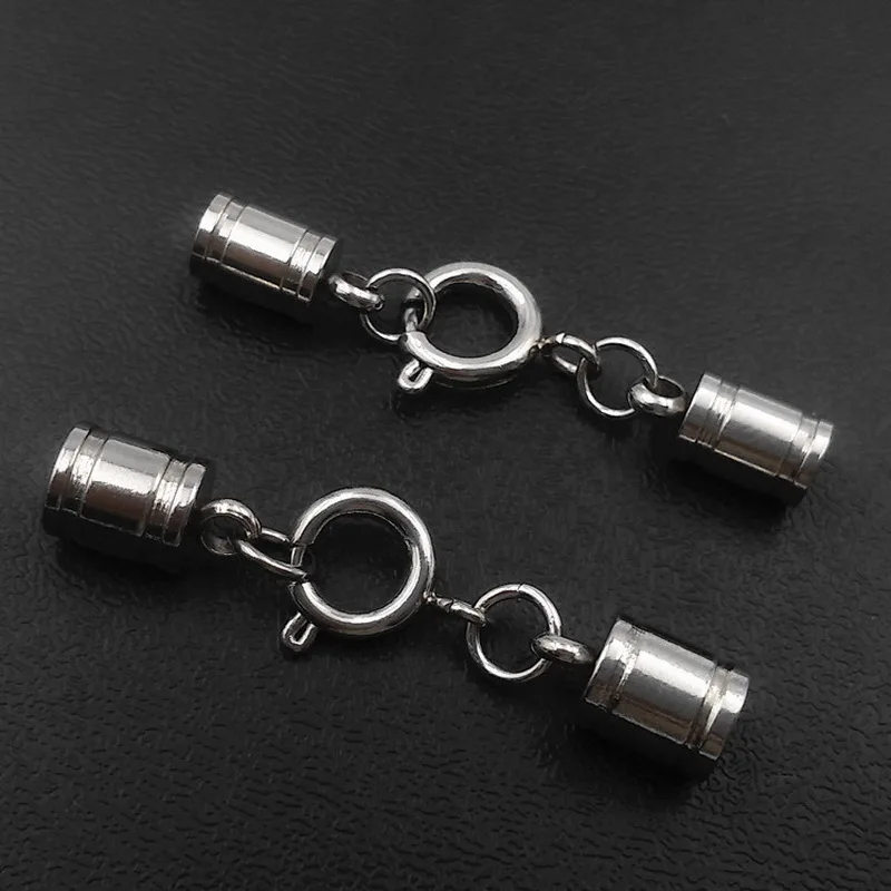 50pcs/lot Wholesale Stainless Steel End Caps Lobster Clasps For Jewelry DIY Making Connectors Lobster Clasps Accessories