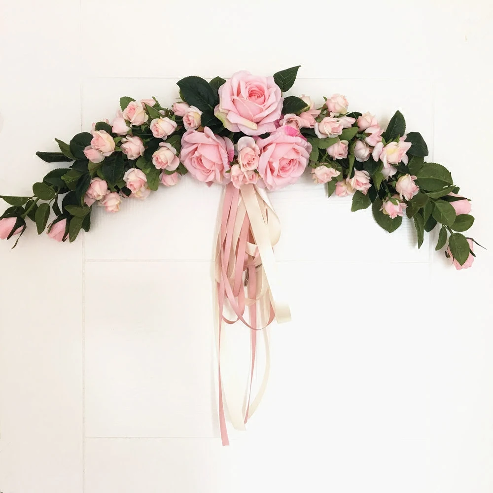 

Door Hanging Garland Ornaments Wreath Love Flower Wedding Christmas Party Wreath Wall Lintel Simulation Garlands