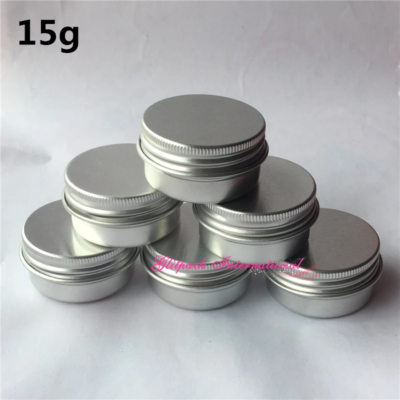 15g Aluminium Jar 10cc metall Kosmetische Verpackung Container 1/3 unze salbe creme zinn gläser 15 ml mini lip balm container probe füllen