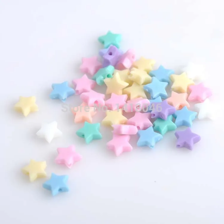 Cuentas espaciadoras de acrílico de estrella mixta, 10mm, 150 piezas, aptas para decoración de ropa, YKL0122x