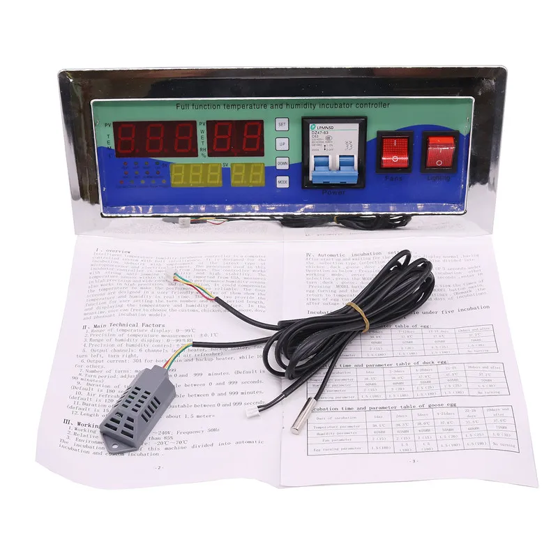 

1 Set Household Incubator Controller Of Modern Incubators Accessories Automation Controller With Temperature And Humidity Probe