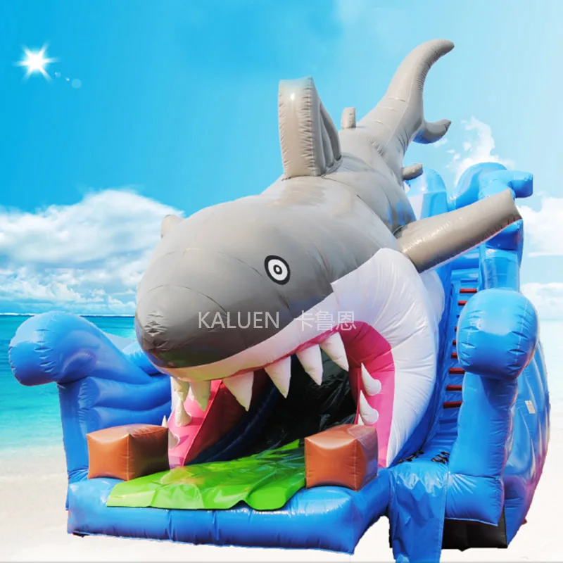 Summer popular kids adult inflatable jumping slide inflatable water slide