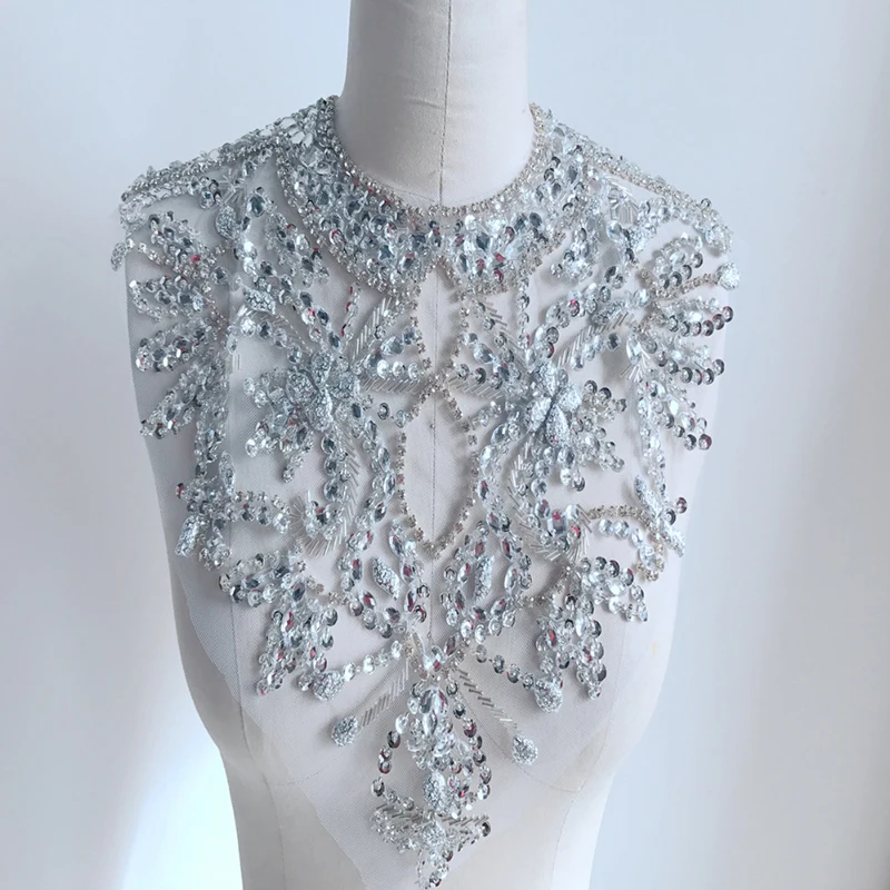 

1 шт., свадебная аппликация со стразами, серебряные, черные, желтые стразы для поделок, отделка кристаллами, украшение для свадебного платья, скрапбукинг