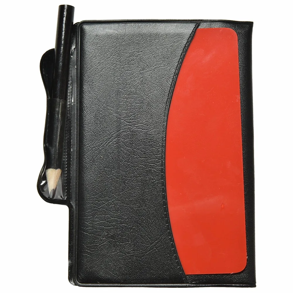 1PCS Hot Referee Red Yellow Card Pencil Notebook Holder Personalized Sheet Set Note Notebook