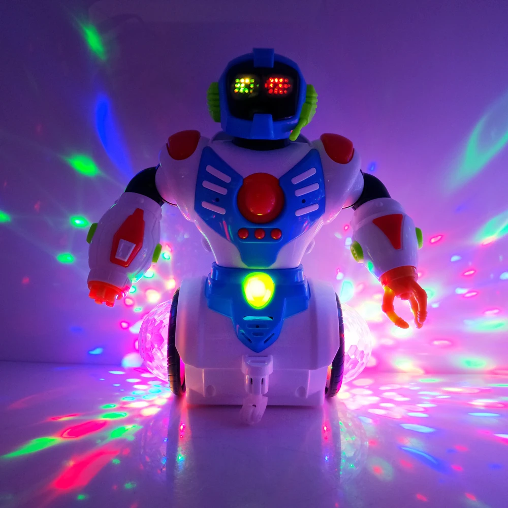 Dancing Robot With Flashing Led Light Dancing Intelligent Model Electric Simulated Educational Robotic Toys for children