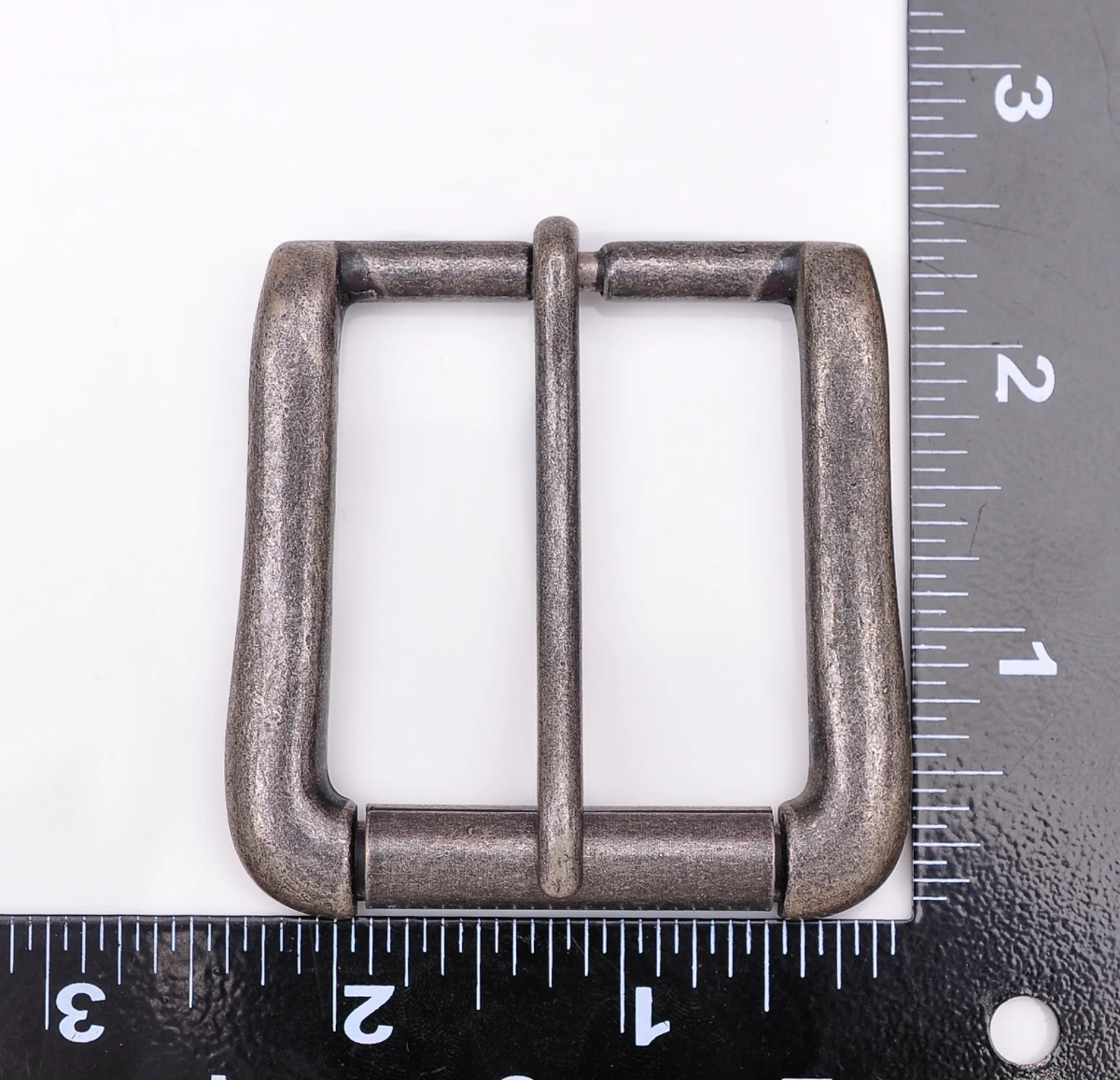 61X61MM (Inner40mm)  Vingate Silver Two-Tone Heavy Square Roller Single Prong Pin Belt Buckle