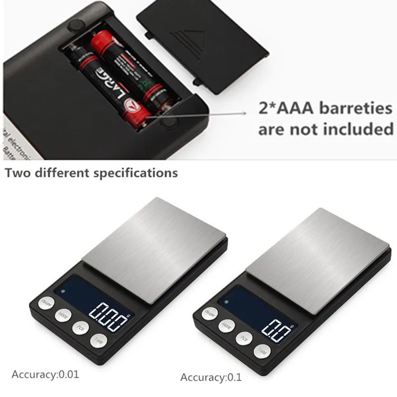 500g 0.1/500g 0.01/200g 0.01 bilancia digitale per alimenti bilancia da cucina elettronica LCD bilancia portatile