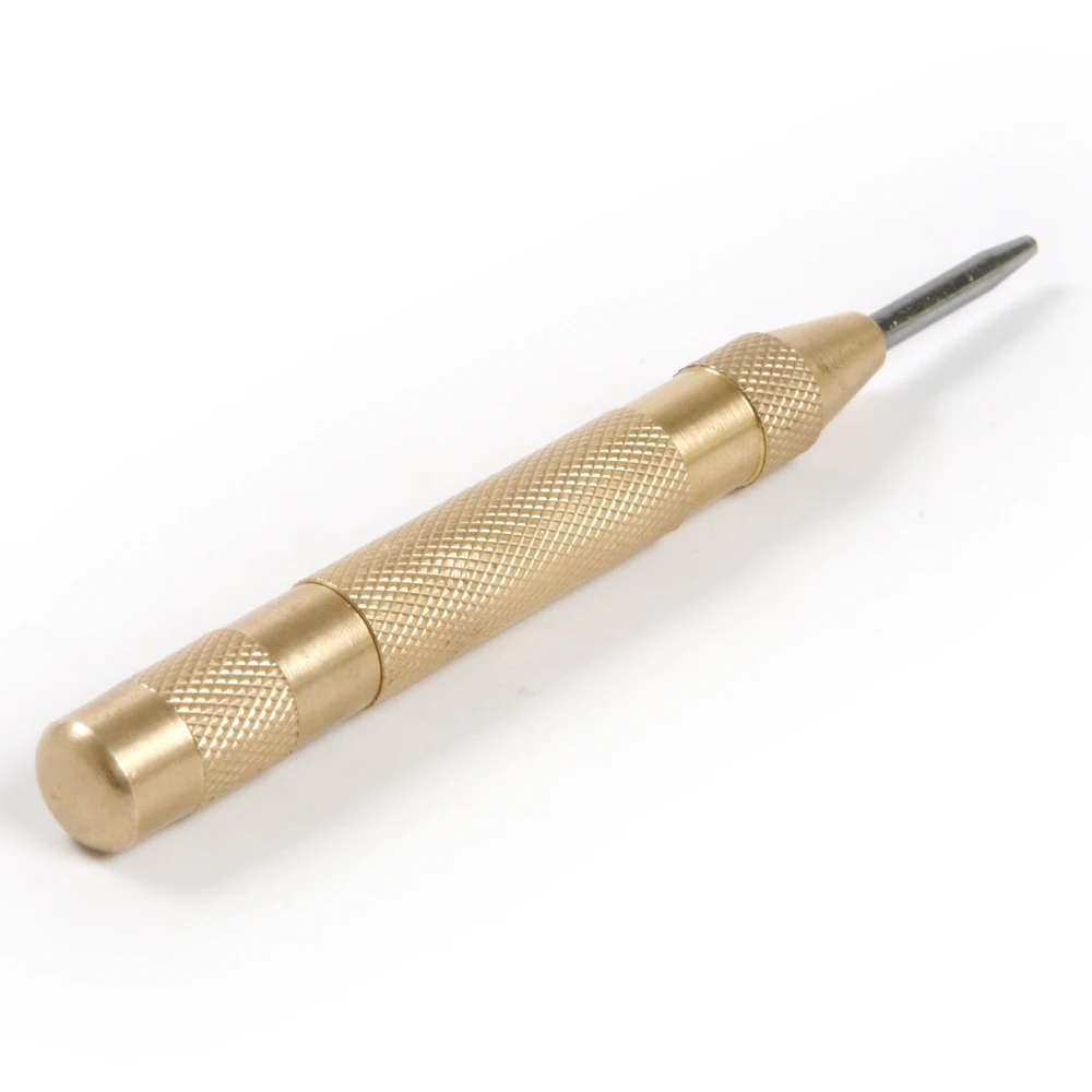ใหม่ 130 มม.Automatic Center PIN Punch สปริงโหลดเครื่องหมายเริ่มต้นเครื่องมือ Holes HRC58-62 องศาสำหรับเหล็กไม้พลาสติก