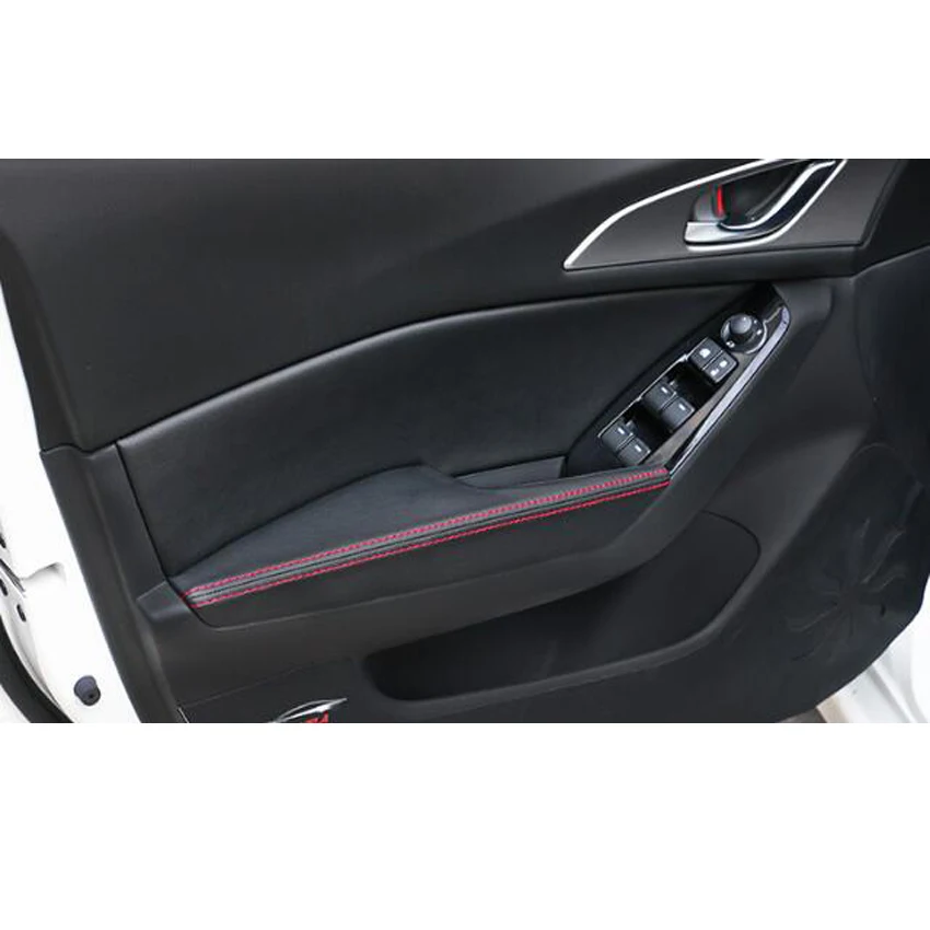 Fit For Mazda Axela 2014-2016 Car Interior Door Panel Armrest Surface Shell Cover Anti-scratch Styling Accessories 8Pcs/set