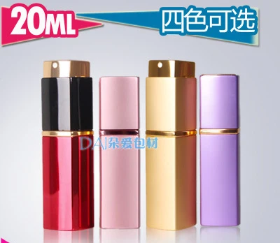 by DHL 100Pcs 20ml Luxury Square Empty Perfume Bottle 20ML Aluminium Refillable Bottle Portable Metal Spray Atomizer 10001378