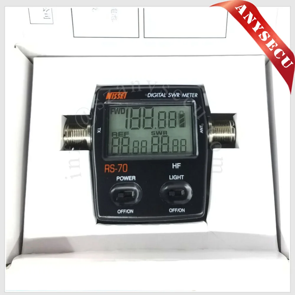 Imagem -05 - Lançamento Nissei Rs70 Digital Swr Medidor de Potência hf 1.660mhz 200w m tipo Conector Swr Power Meter para Walkie Talkie Rádio Vias Novo