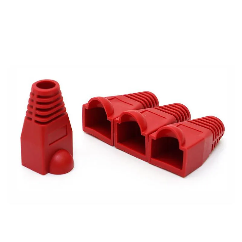 JINCHI Super Category 5 Category 6 RJ45 crystal head protective sleeve jacket thread mesh green PVC 20pcs