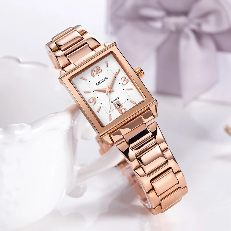 MEGIR Ladies Watches Casual Luxury Rose Gold Women\'s Bracelet Watch for Women Fashion Girl Quartz Wristwatch Women\'s