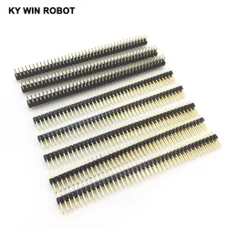 10 PCS 2.54mm 2x40 Pin placcato oro maschio doppia fila Pin Header Strip connettore 80 Pin