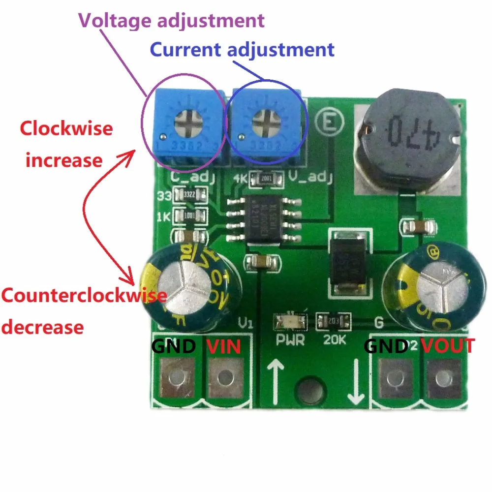 DC-DC Buck Converter 8-32V To 3.3V 5V 6V 9V 12V LED Dimming Motor Speed regulation 15W Constant Current And Constant Voltage