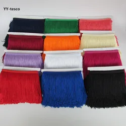 YY-tesco 1Yards 15cm Wide Lace Fringe Trim Tassel Fringe Trimming For DIY Latin Dress Stage Clothes Accessories Lace Ribbon