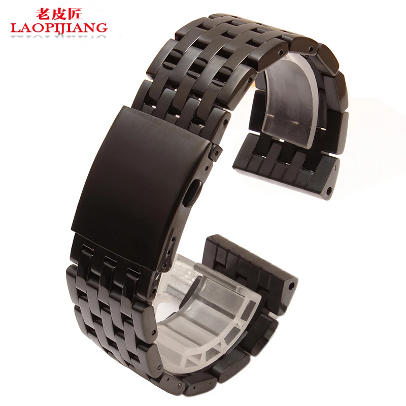 Silver stainless steel strap black 24mm 26mm 28mm 30mm metal watchband for diesel DZ4283 DZ7221 DZ7257 DZ7334 watch band