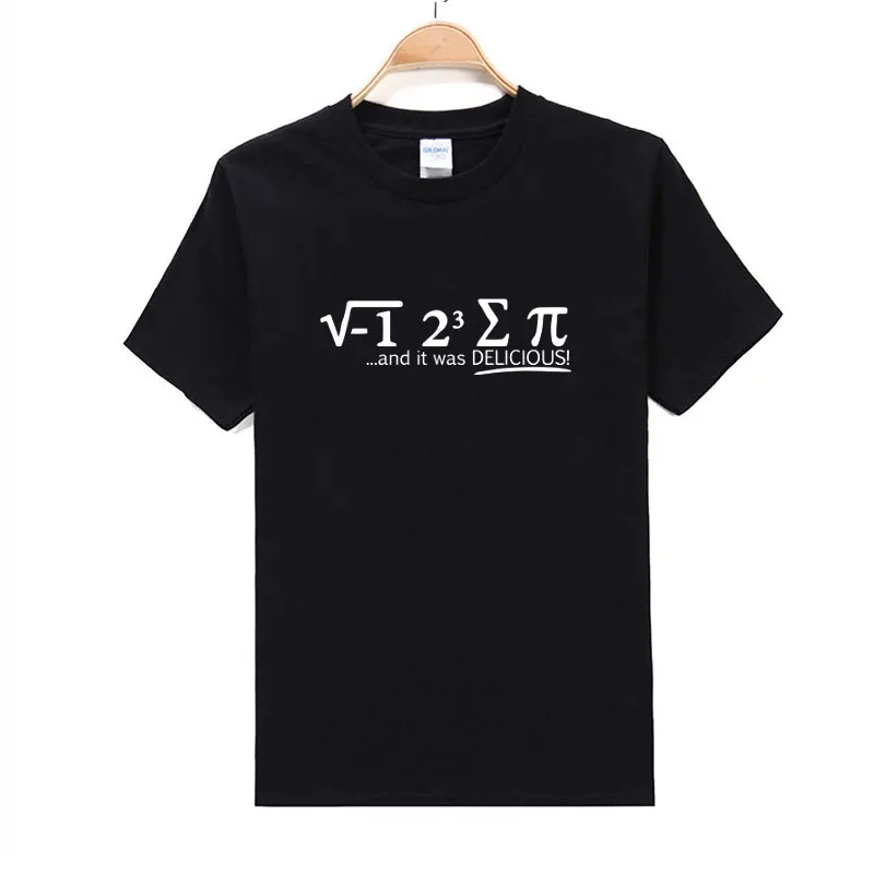 2019 Cotton  Breathable Slim Fit Math Eight Sum Pie And It Was Delicious High Quality Creative Design Fashionable T-shirt