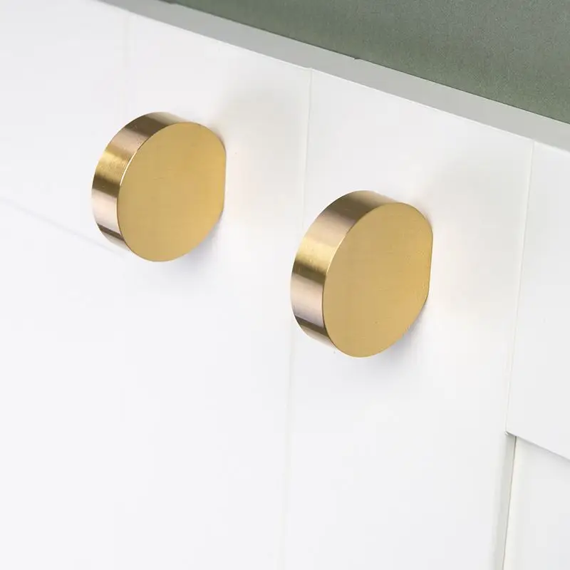 Modern Brushed Brass Kitchen Cabinet Knobs Gold Cupboard Dresser Drawer Pulls and Knobs-1Pack