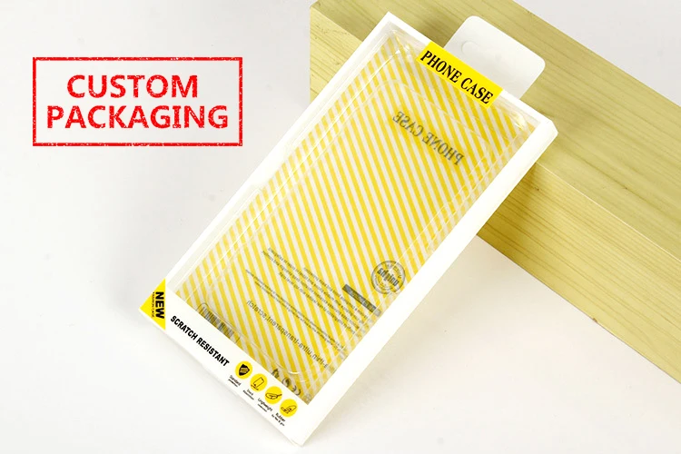 

100 pcs Wholesale support printing logo for common plastic packaging package box with inner insert for phone case for iPhone X
