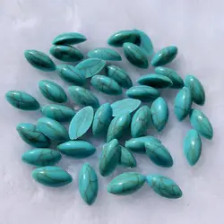 80pcs 7*15mm Leaf & Horse eye Shape Vintage Turquoise Rhinestones Resin Stick On Rhinestones Stone For Wedding Dress -S433