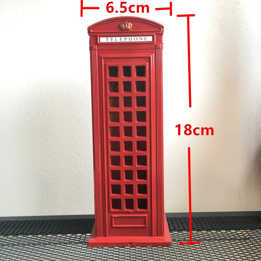 Free shipping Handmade Telephone Box Model Vintage metal craft shooting props Retro Bar/Pub/Cafe/Shop Decoration Party Gift