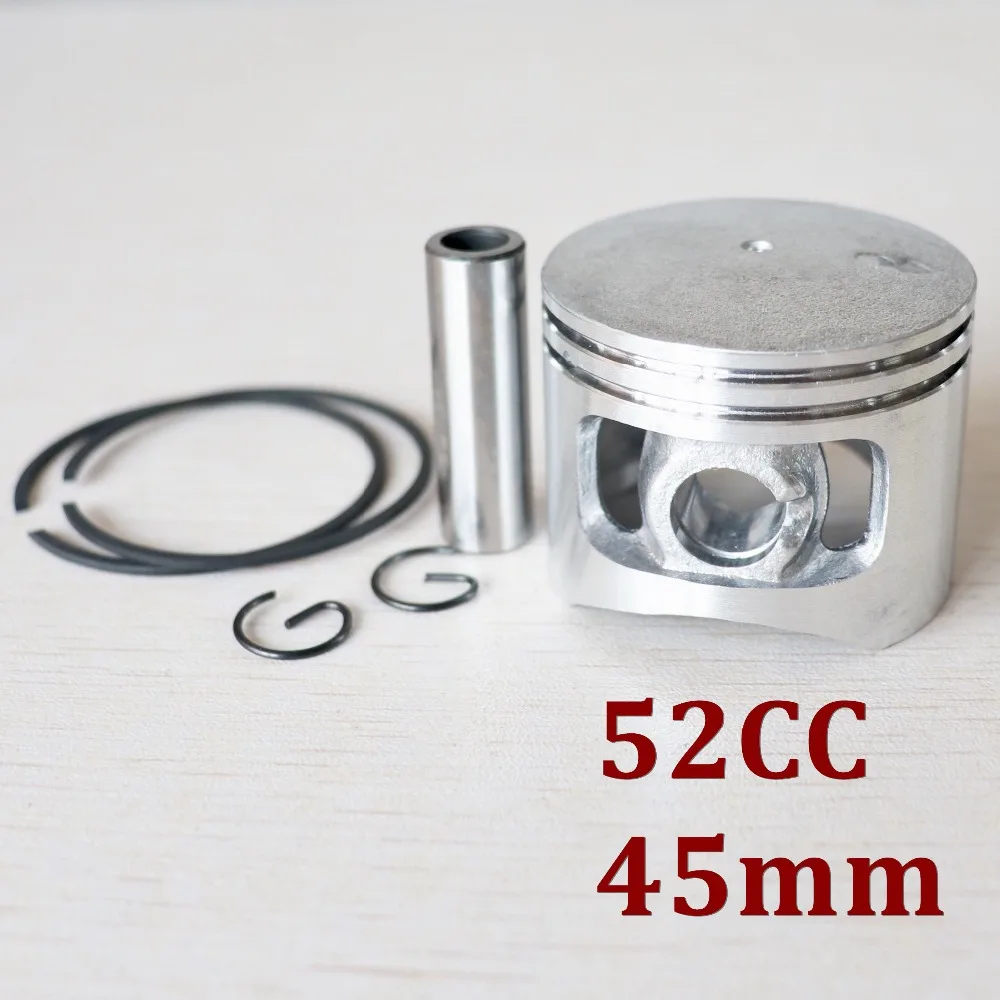 Chainsaw Piston Kit 45mm For Chinese 5200 52cc G5200 Gas Cylinder Engine Motor w/ Pin Rings Circlips Spare Parts