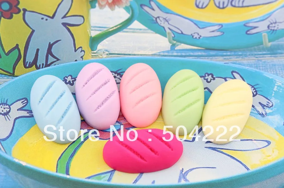 

120pcs big matte kitsch kawaii mix color Bread rolls Resin fake Food jewelry decoration Cellphone decor diy 28mm