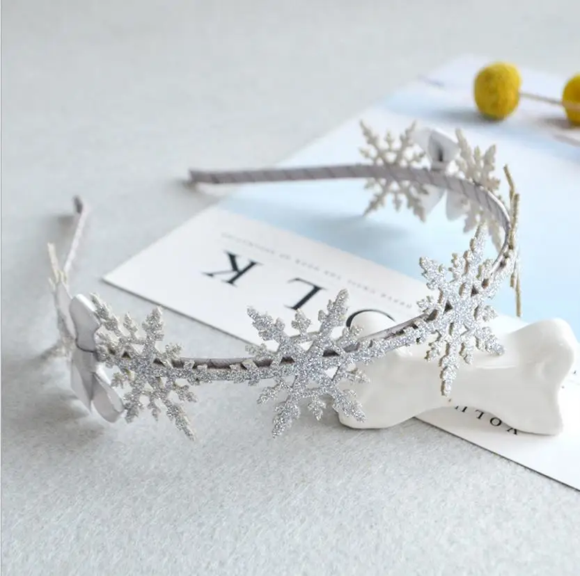 

Girls Hair Accessories Elegance snowflake hair band Headband Lovely Princess hair clips Kids Fashion Head hoop headwear K11