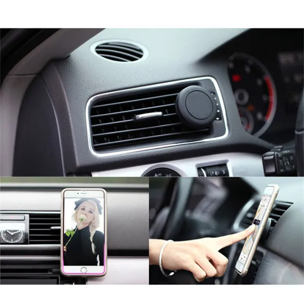 100 pcs Custom design Universal Magnetic Phone Car GPS Holder 360 Rotation Magnet mount stand For iPhone 7 6s