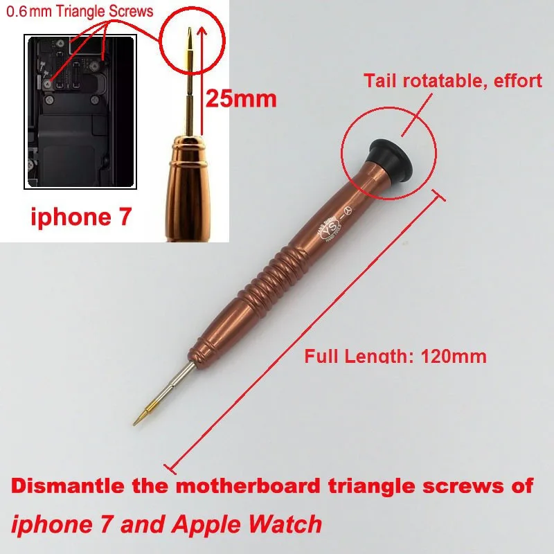 YangSheng Y Style 0.6mm Triangle Screwdriver 25*120mm Repair Tools For Motherboard of iphone 7 & Apple Watch