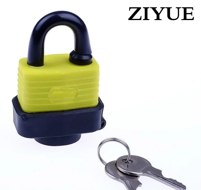 Free Shipping  30mm Waterproof Weatherproof  Strong Padlock with Key Tooth Rubber  Keyed PadLock for Entry Door Warehouse