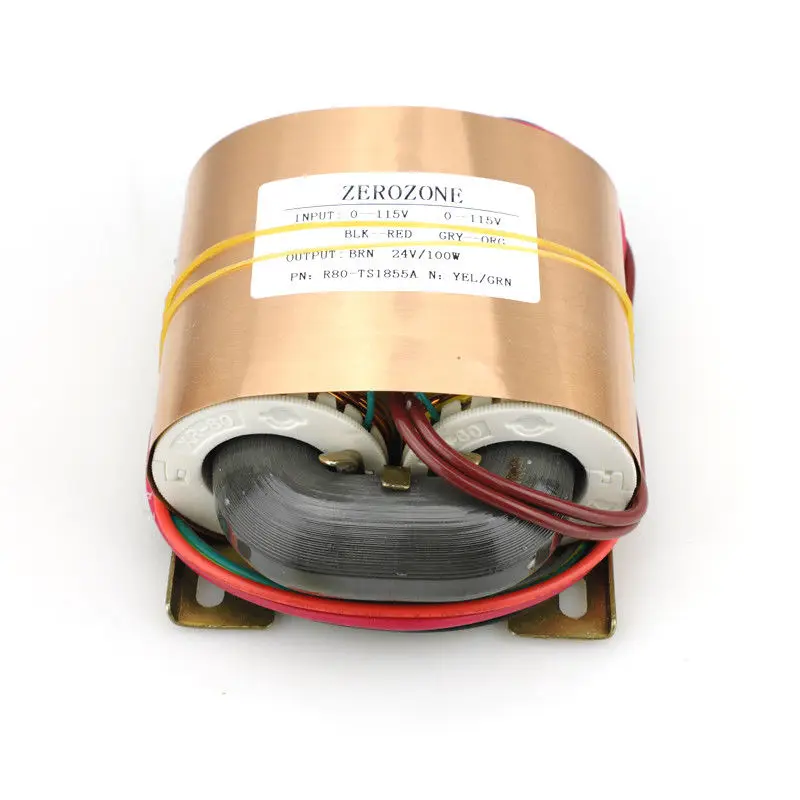 Transformador 115v/230v do r-núcleo de gzlozone 100va a 9v 12v 15v 18v 20v 22v 24v L13-7-1