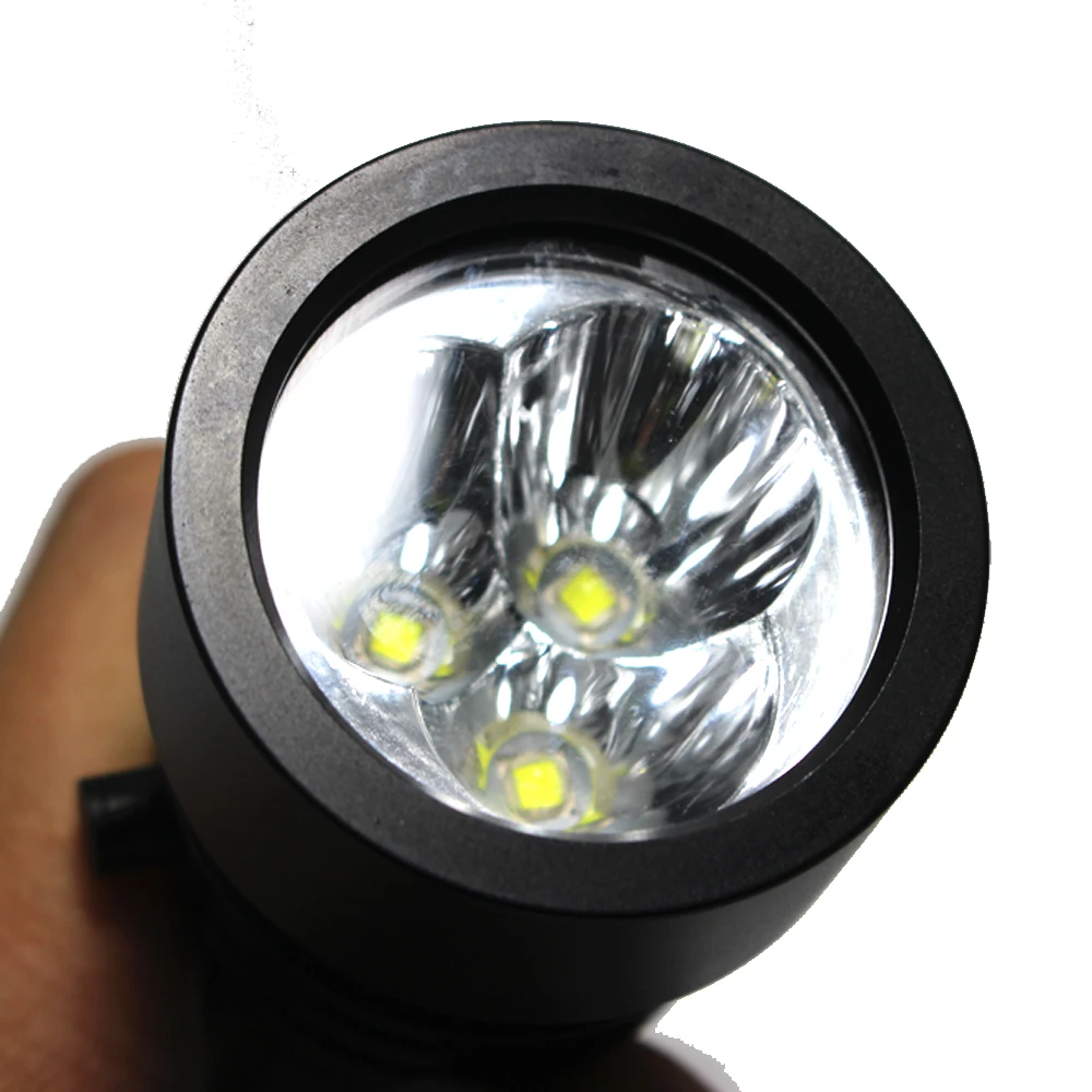 8000 lumen LED Underwater tactic Diving Flashlight 3 x L2 White Light Dive Torch Deep diving Video Dive Flashlight Lamp