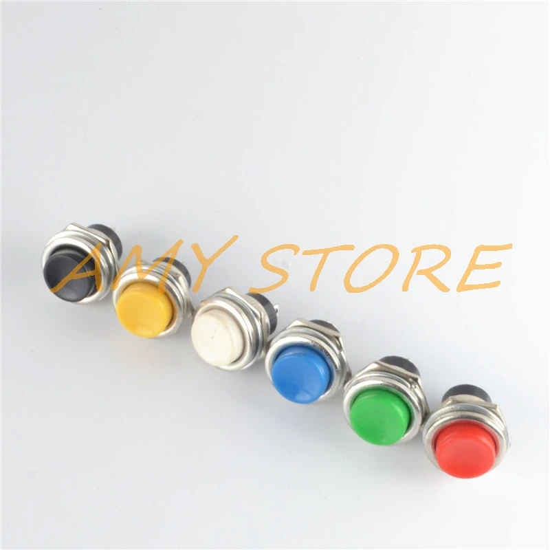 

5pcs DS212 Momentary Push Button Switch 16mm Car Truck Boat Horn Switches GREEN YELLOW WHITE BLACK RED BLUE DS-212 DS-212C